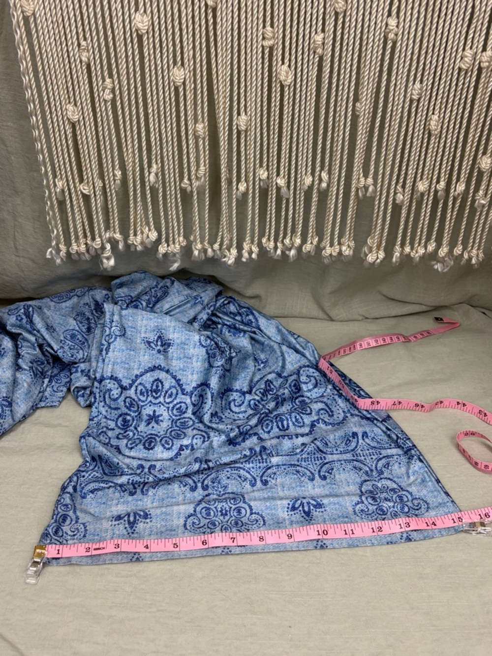 Tasha Polizzi Light Blue Paisley Wide Leg Lounge Pants | XL - Picture 9 of 9